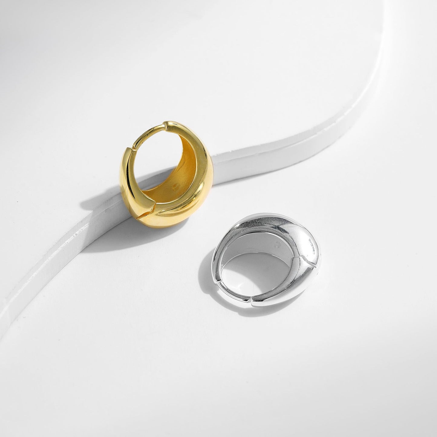 Mira Sterling Silver Hoops - NAVALLI