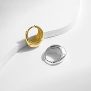 Mira Sterling Silver Hoops - Gold - 5