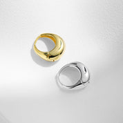 Mira Sterling Silver Hoops - Gold - 6