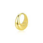 Mira Sterling Silver Hoops - Gold - 4