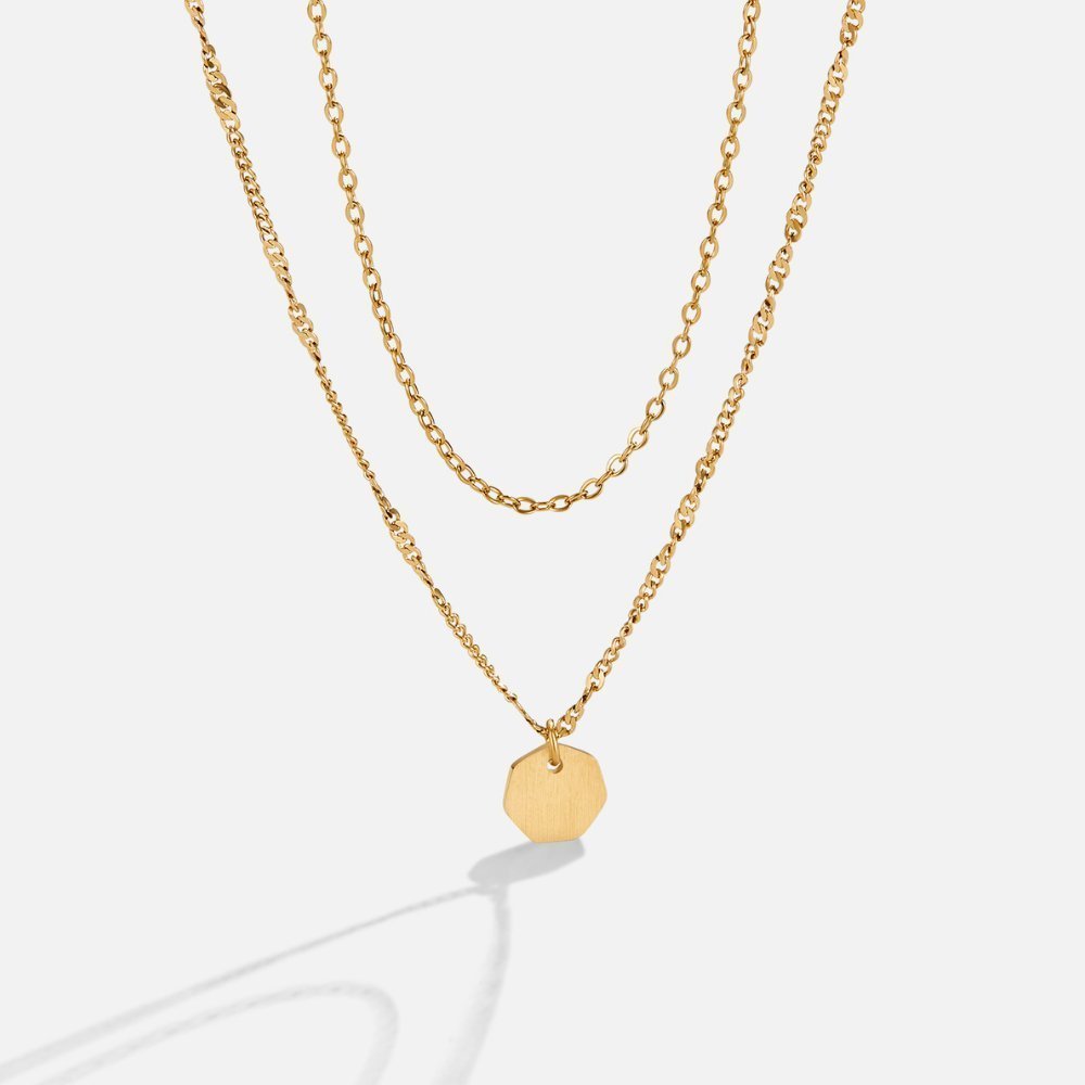 Miranda Gold Tiered Necklace - Necklace - 2