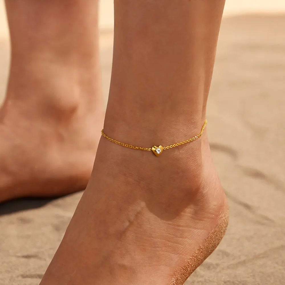 Mireille Heart Anklet - NAVALLIAnklet