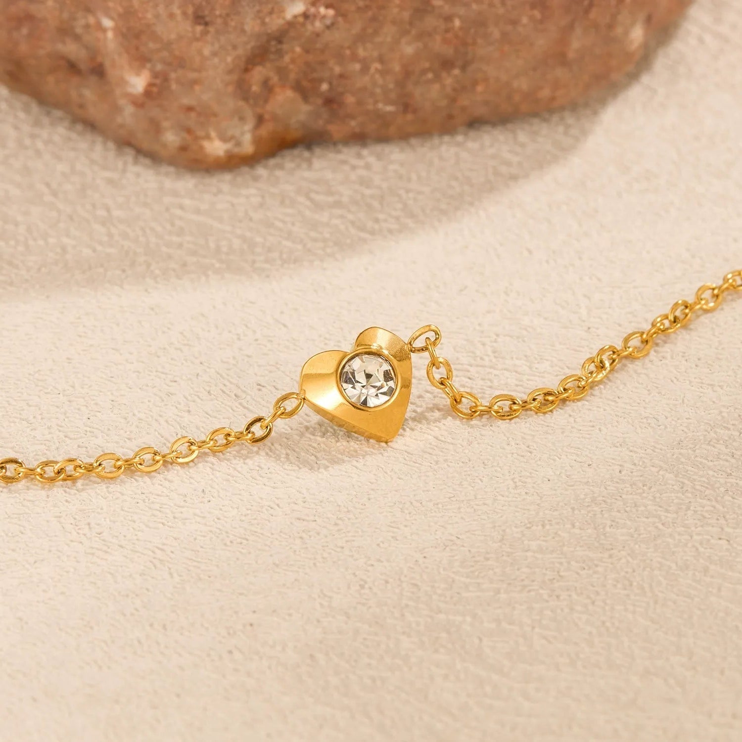 Mireille Heart Anklet - Anklet - Gold - 4