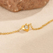 Mireille Heart Anklet - Anklet - Gold - 4