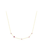 Mireille Rose Zircon Necklace - NAVALLI