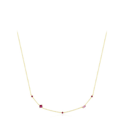 Mireille Rose Zircon Necklace - NAVALLI