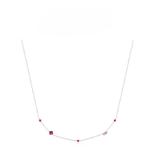 Mireille Rose Zircon Necklace - NAVALLI
