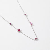 Mireille Rose Zircon Necklace - NAVALLI