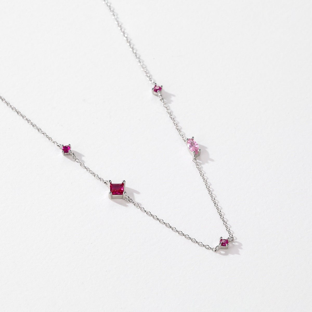 Mireille Rose Zircon Necklace - NAVALLI