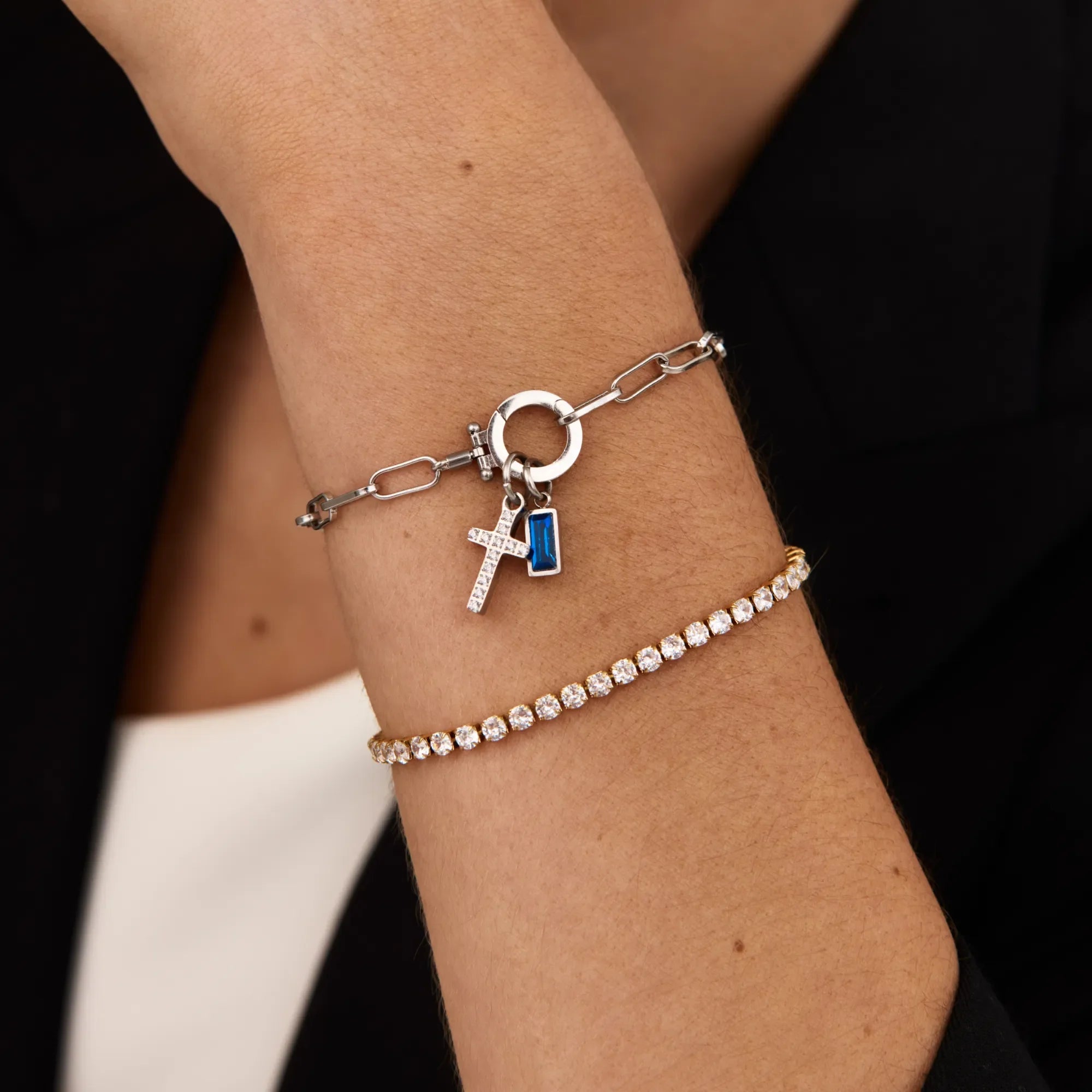 Devotion Paperclip Charm Bracelet