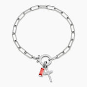 Devotion Paperclip Charm Bracelet