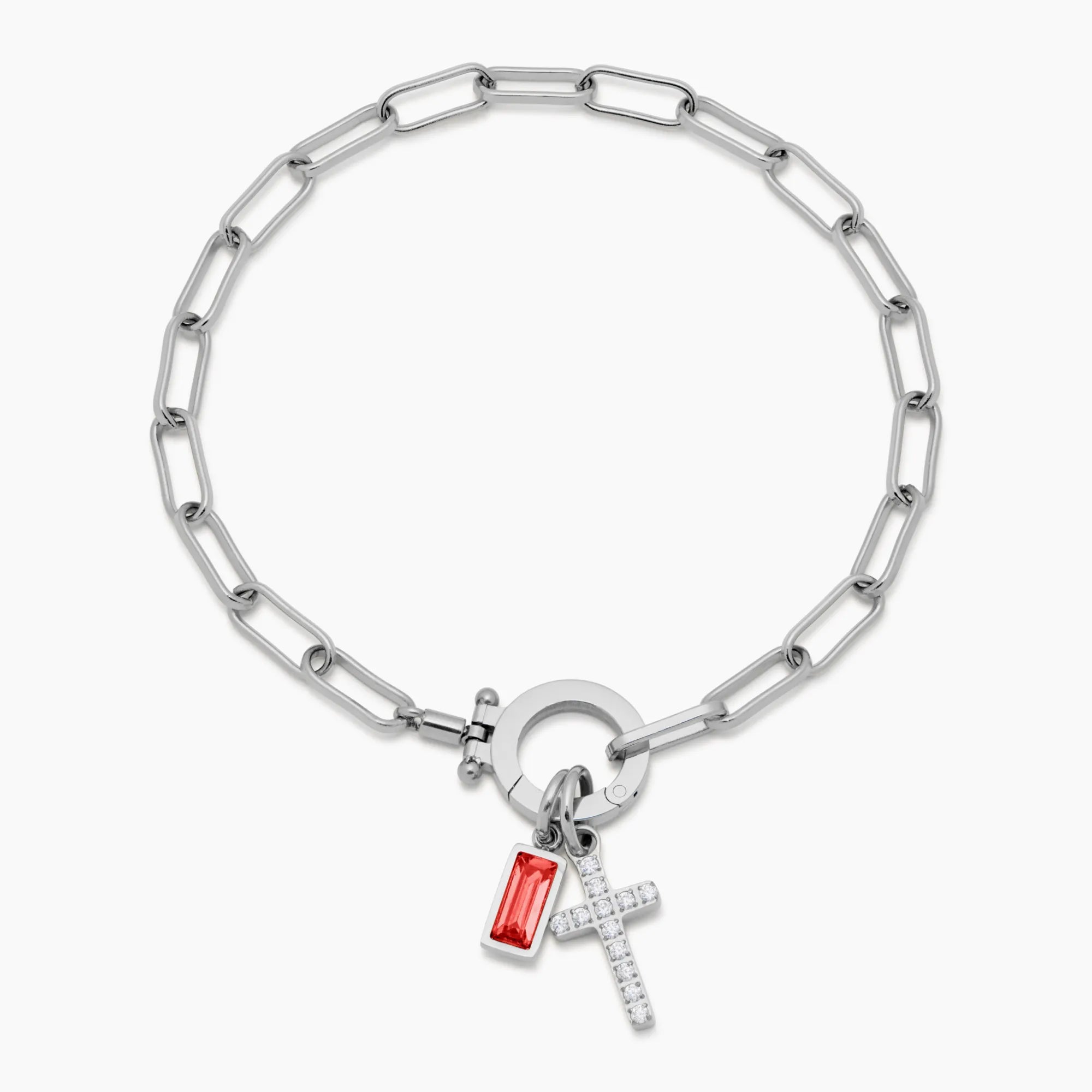 Devotion Paperclip Charm Bracelet