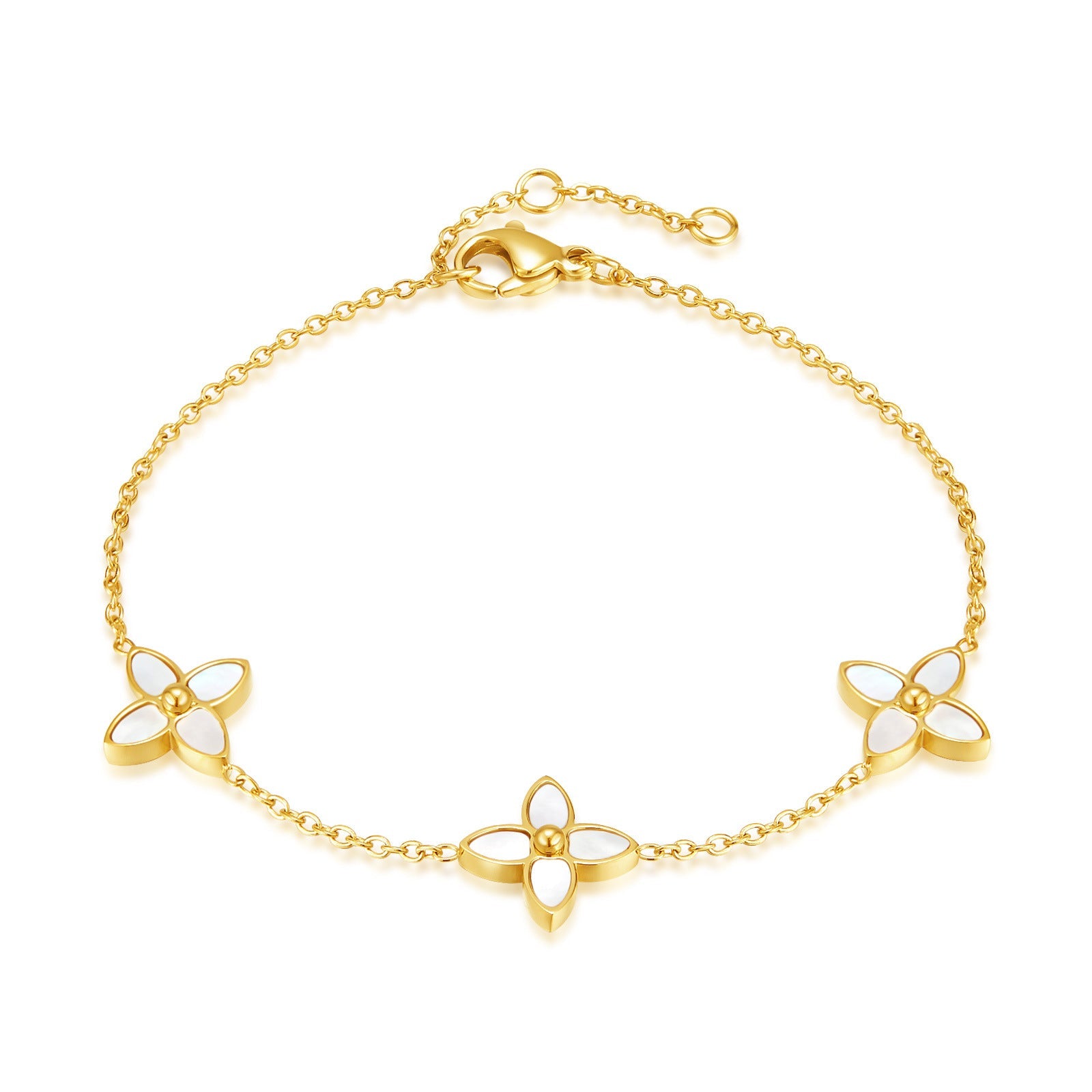 Nia Clover Bracelet - Gold - 2