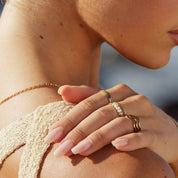 Nia Pearl Ring - ring - 6 - Gold Color - 8