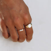 Nia Pearl Ring - ring - 6 - Gold Color - 6