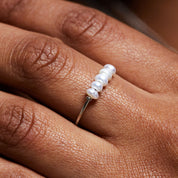 Nia Pearl Ring - ring - 6 - Gold Color - 1