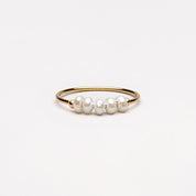 Nia Pearl Ring - ring - 6 - Gold Color - 4