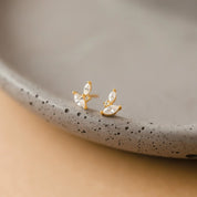 Nina Leaf Stud Earrings - Jewelry - 4