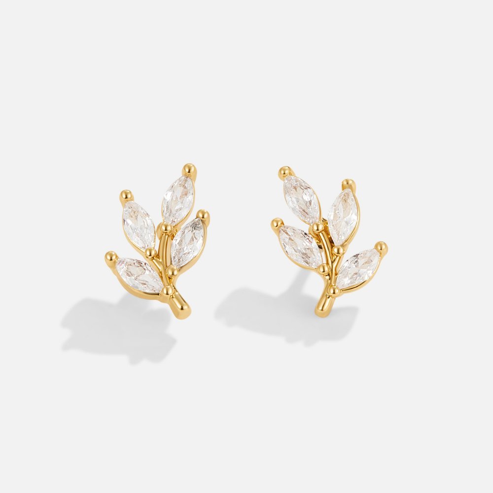 Nina Leaf Studs - Earrings - 2