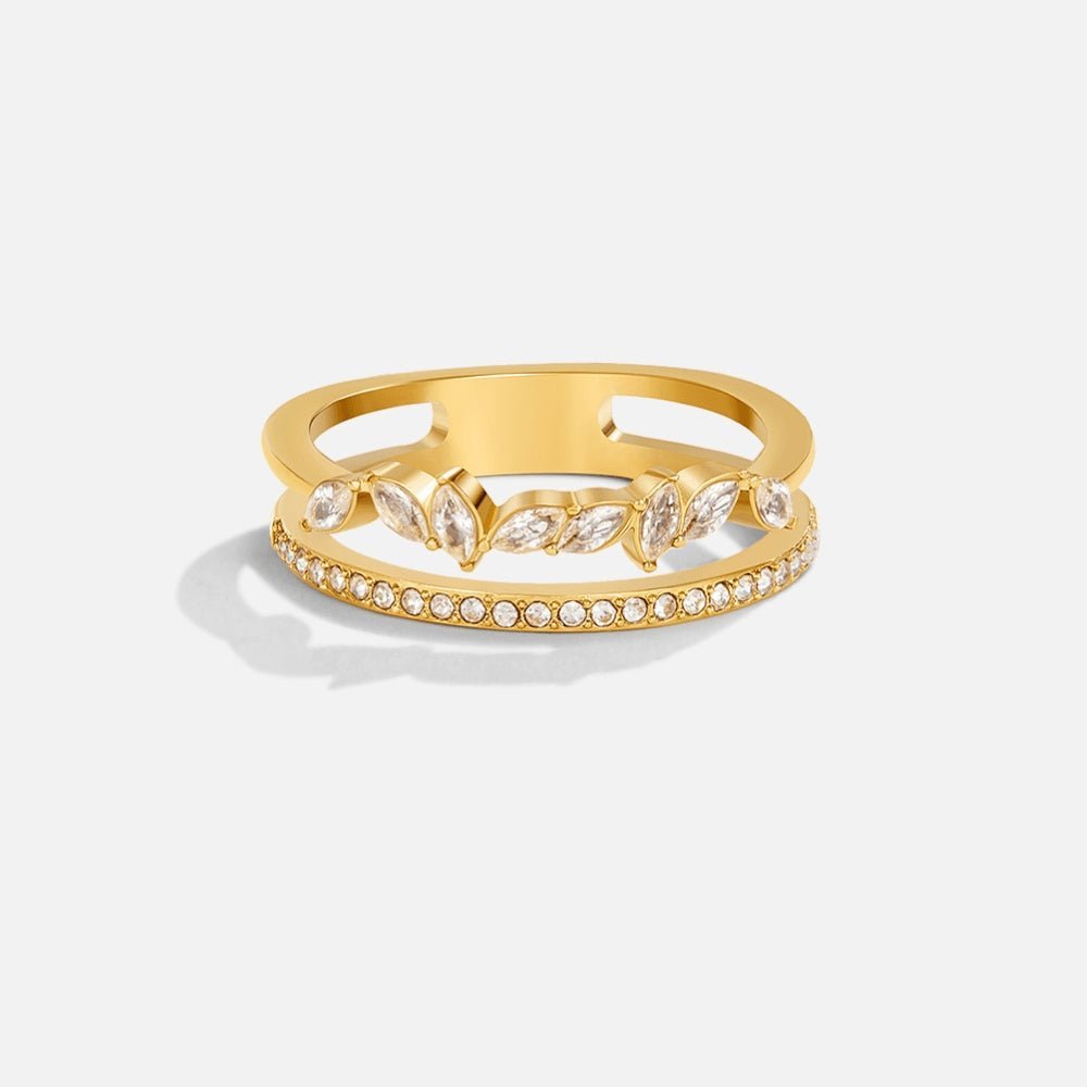 Noelle Gold Crystal Ring - Ring - US 6 | UK L - 2