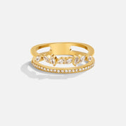Noelle Gold Crystal Ring - Ring - US 6 | UK L - 2