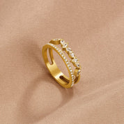 Noelle Gold Crystal Ring - Ring - US 6 | UK L - 4