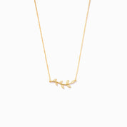 Noor Crystal Leaf Necklace - 2