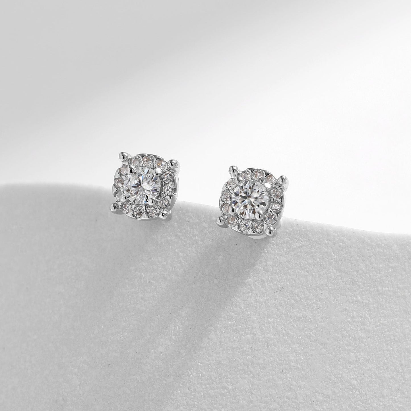 Noor Silver Stud Earrings - NAVALLI