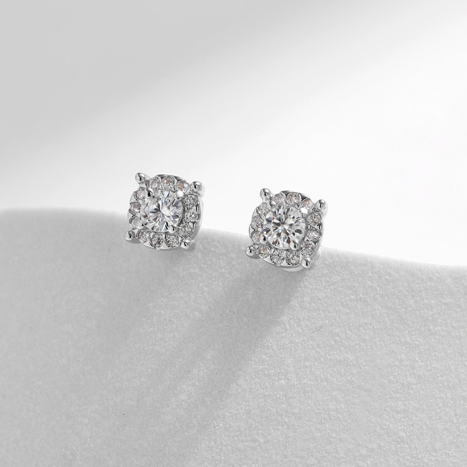 Noor Silver Stud Earrings - NAVALLI