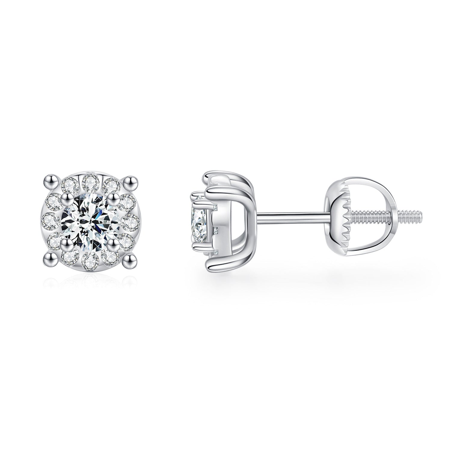 Noor Silver Stud Earrings - NAVALLI