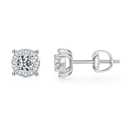 Noor Silver Stud Earrings - NAVALLI