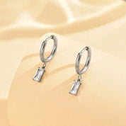 Nora Crystal Drop Earrings - Silver - 8