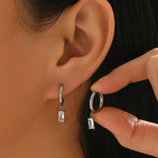 Nora Crystal Drop Earrings - Gold - 5