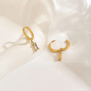 Nora Crystal Drop Earrings - Gold - 3