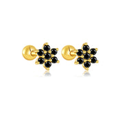 Nora Spark Studs - Gold - Black - 4