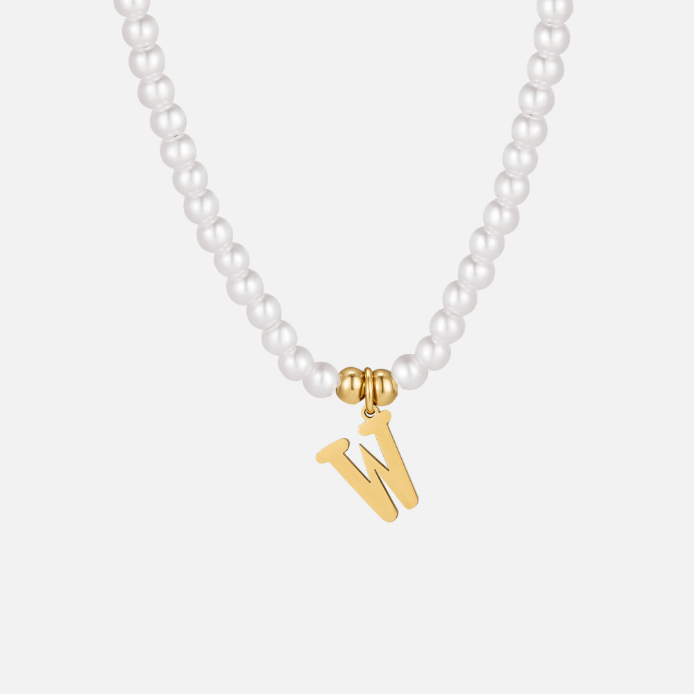Nova Letter Pearl Necklace - NAVALLINecklace