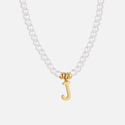 Nova Letter Pearl Necklace - Necklace - Letter J - 17