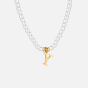Nova Letter Pearl Necklace - Necklace - Letter Y - 31