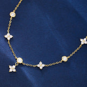 Ophelia Sparkling Clover Anklet - Anklets - Gold - 2