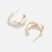 Pearl Twist Statement Hoops - NAVALLIEarrings