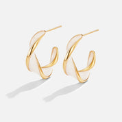 Pearl Twist Statement Hoops - Earrings - 2