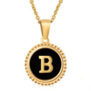 Perrine black beaded initial necklace, letter B
