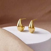 Petite Curved Gold Hoops - Earrings - 3