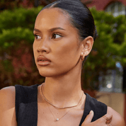 Petite Curved Gold Hoops - Earrings - 5