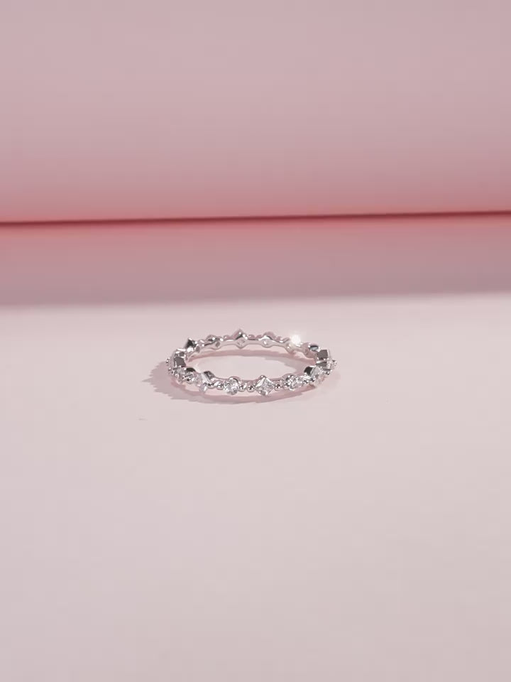 Mia Silver Crystal Ring