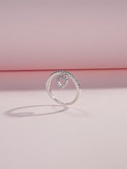 Eva Silver Heart Ring