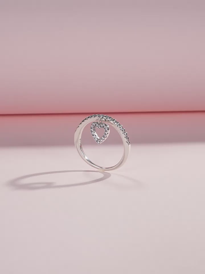 Eva Silver Heart Ring
