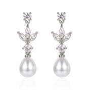 Diana Pearl Drop Silver Earrings