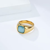 Odette Blue Cat's Eye Ring