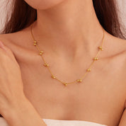 Raya Beaded Necklace - Gold - 1